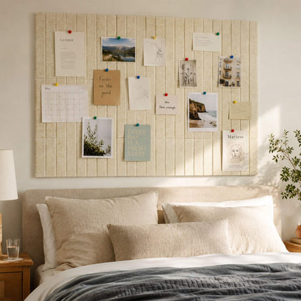 Self-Adhesive Felt Pinboard, Beige, 60 x 40 cm