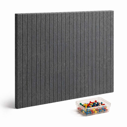 Self-Adhesive Felt Pinboard, Dark Gray, 120 x 90 cm