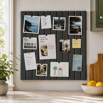 Self-Adhesive Felt Pinboard, Dark Gray, 60x40 cm