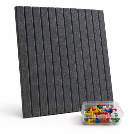Self-Adhesive Felt Pinboard, Dark Gray, 60x40 cm