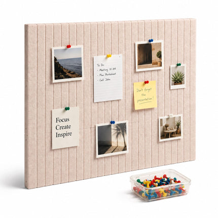 Self-Adhesive Felt Pinboard, Light Gray, 120x90 cm