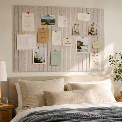 Self-Adhesive Felt Pinboard, Light Gray, 120x90 cm
