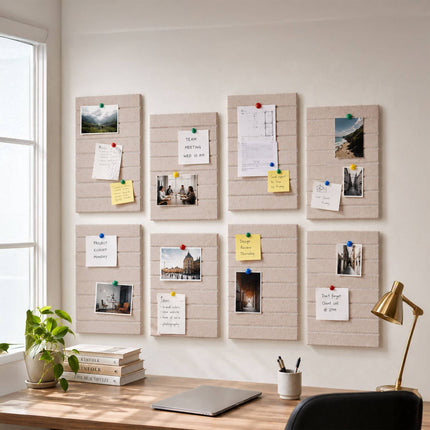 Self-Adhesive Felt Pinboard, Light Gray, 120x90 cm