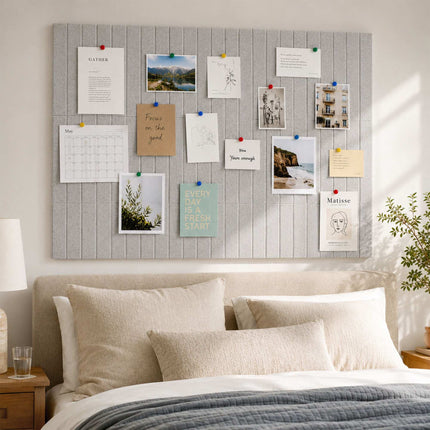 Self-Adhesive Felt Pinboard, Light Gray, 60x40 cm
