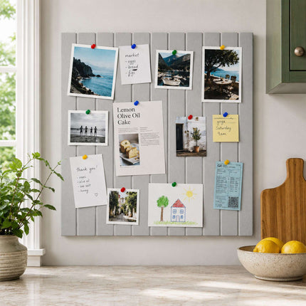 Self-Adhesive Felt Pinboard, Light Gray, 60x40 cm
