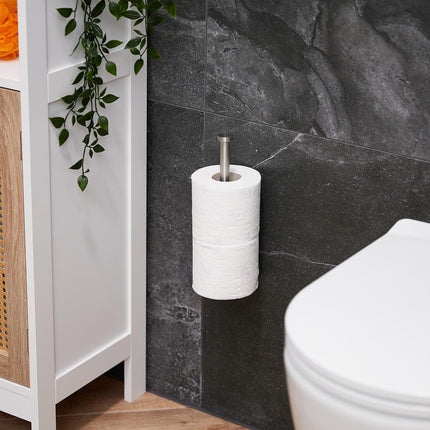 Self-Adhesive Toilet Roll Holder with Spare Roll Storage