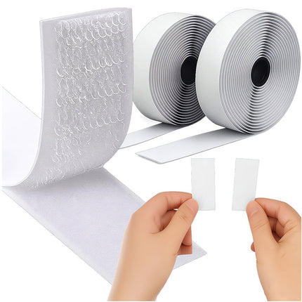 Self-Adhesive Velcro Strip, White, 5m x 2.5cm