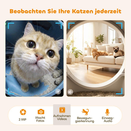 Self-Cleaning Cat Litter Box, XL 72L with HD Camera & App Control