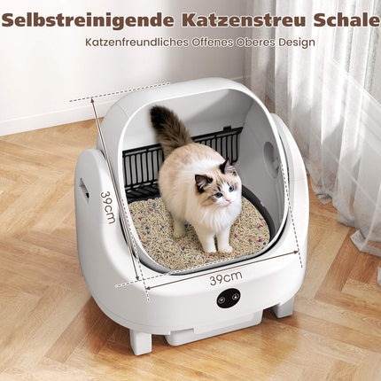 Self-Cleaning Cat Litter Box with App Control & Odor Control