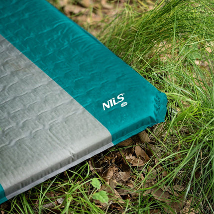 Self-Inflating Camping Mat, Blue-Gray, Compact Size