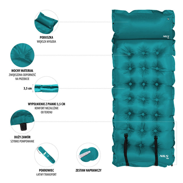Self-Inflating Camping Mat, Compact, Lightweight