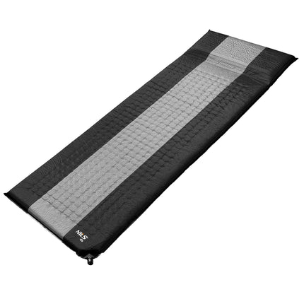 Self-Inflating Camping Mat, Gray-Black, Lightweight