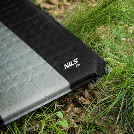 Self-Inflating Camping Mat, Gray-Black, Lightweight