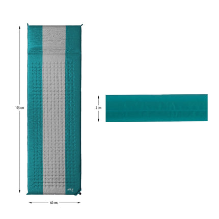 Self-Inflating Camping Mat, Turquoise-Grey