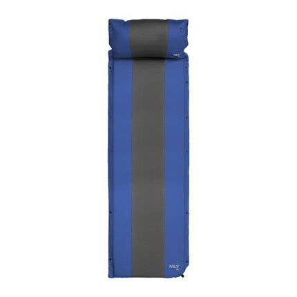 Self-Inflating Camping Mat with Pillow, Blue-Gray