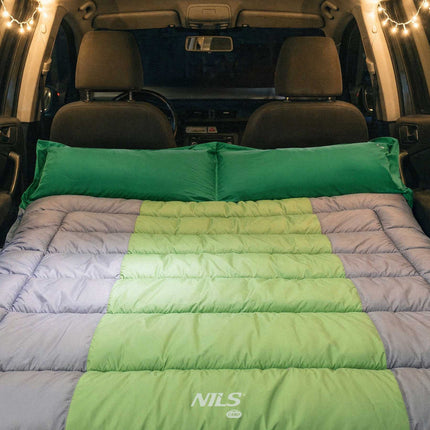 Self-Inflating Car Camping Mat, Green, 188x132x5 cm