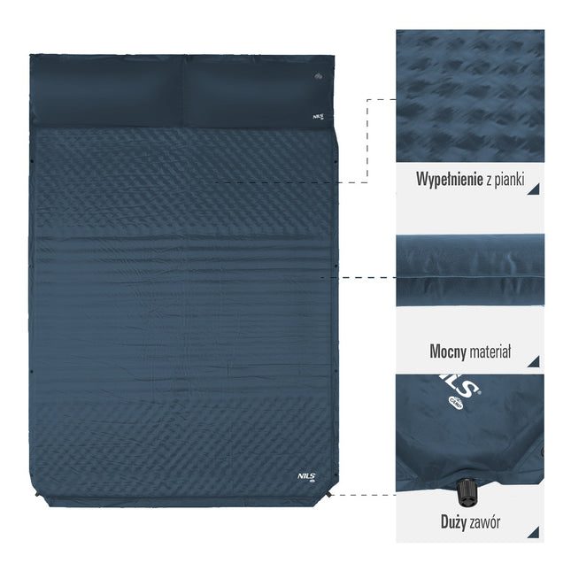 Self-Inflating Double Mat with Cushion, Anthracite