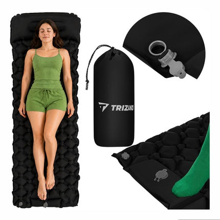 Self-Inflating Single Camping Mattress with Pump, 190x60 cm