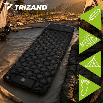 Self-Inflating Single Camping Mattress with Pump, 190x60 cm