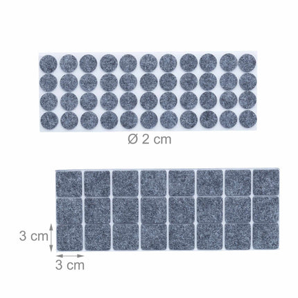 Self-adhesive felt sliders 180-pack