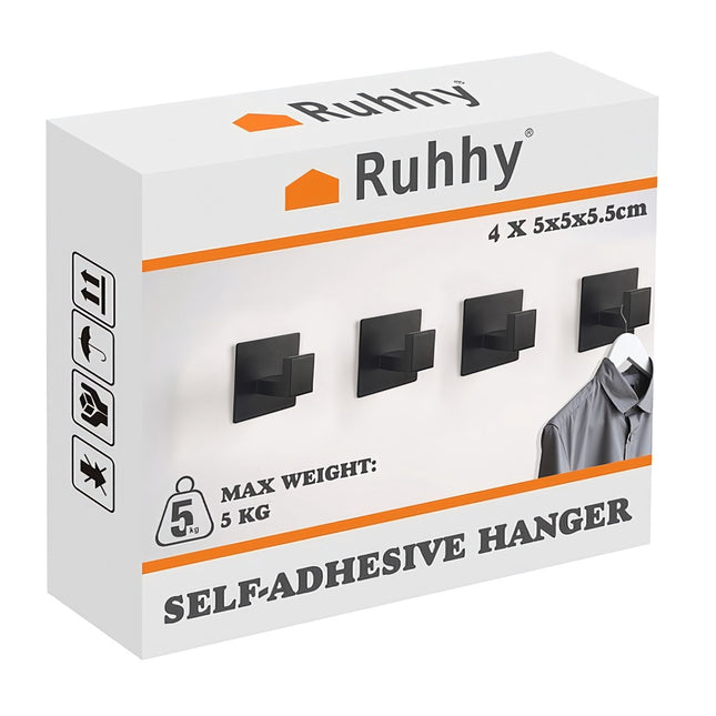 Zelfklevende hanger - set van 4 Ruhhy 24649