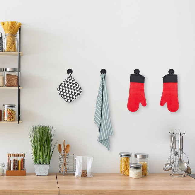 Self-adhesive hooks in sets of 4