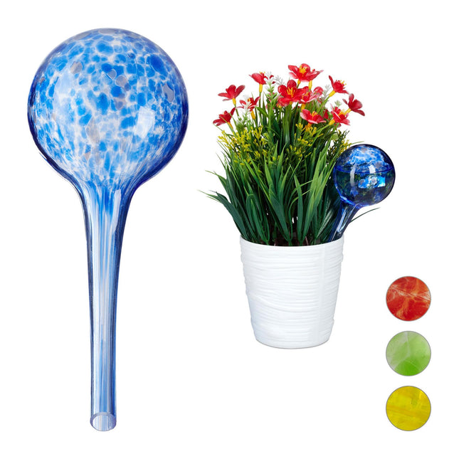 Self-watering glass set of 2