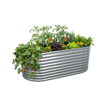 Semi-Circular Galvanized Steel Raised Garden Bed