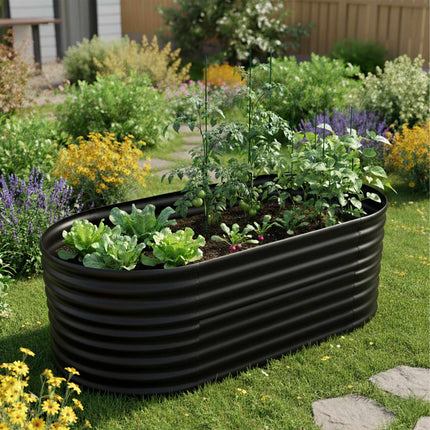 Semi-Circular Galvanized Steel Raised Garden Bed