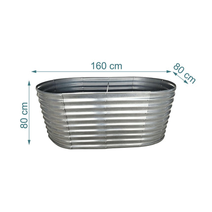 Semi-Circular Galvanized Steel Raised Garden Bed