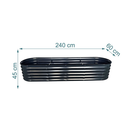 Semi-Circular Metal Planter Box – Raised Garden Bed