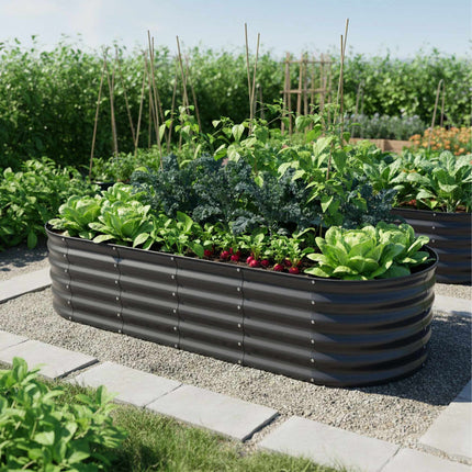 Semi-Circular Metal Planter Box – Raised Garden Bed