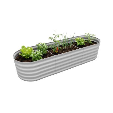 Semi-Circular Metal Planter, Raised Bed for Vegetables