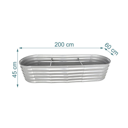 Semi-Circular Metal Planter, Raised Bed for Vegetables