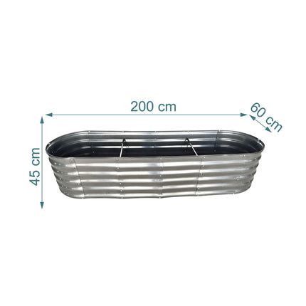Semi-Circular Metal Planter – Weatherproof Raised Bed