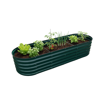Semi-Circular Metal Planter, Weatherproof Raised Bed