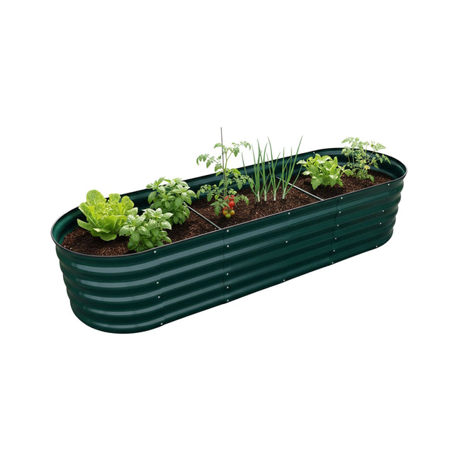 Semi-Circular Metal Planter, Weatherproof Raised Bed
