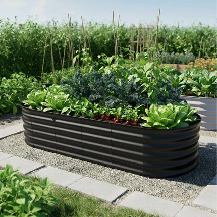 Semi-Circular Metal Planter – Weatherproof Raised Bed