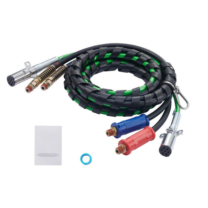 Semi Truck 3-in-1 Air Lines Kit, 15 ft, 7-Way Plug