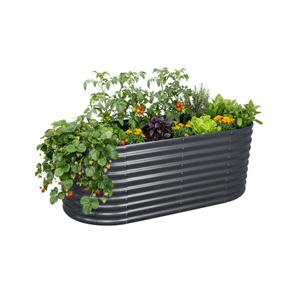 Semicircular Galvanized Metal Raised Garden Bed