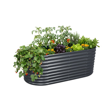 Semicircular Galvanized Metal Raised Garden Bed