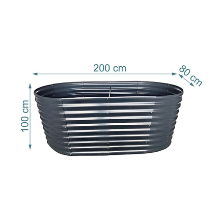 Semicircular Galvanized Metal Raised Garden Bed