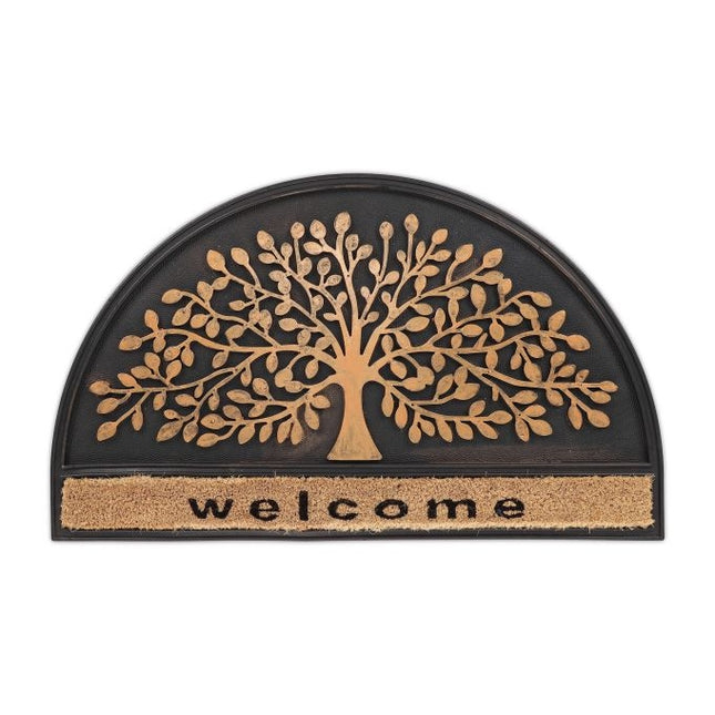 Semi-round doormat Rubber &amp; coconut