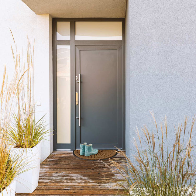 Semi-round door mat coconut & rubber