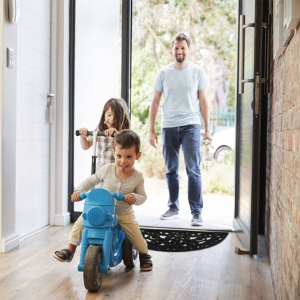 Semi-round rubber doormat