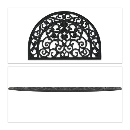 Semi-round rubber doormat
