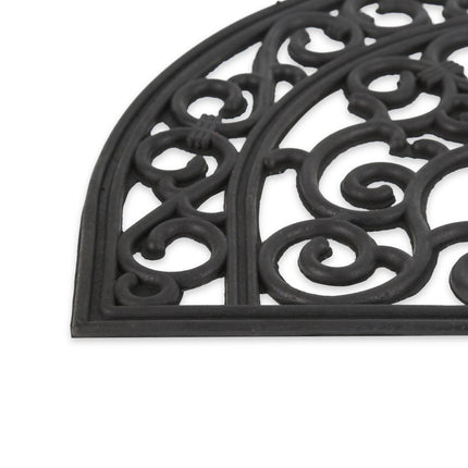 Semi-round rubber doormat
