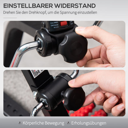 Senior Exercise Bike with LCD Display and Massage Rollers