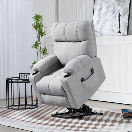 Electric recliner with stand-up assistance, massage & heating