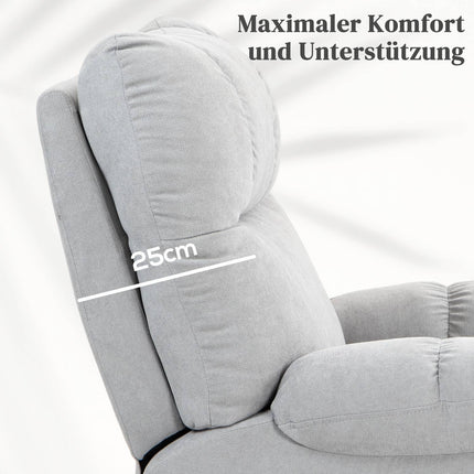 Electric recliner with stand-up assistance, massage & heating